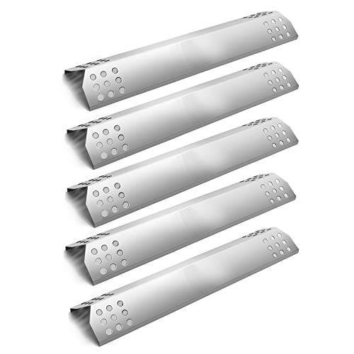 Hongso SPG451 (5-Pack) Stainless Steel Heat Plates, Heat Shield, Heat Tent, Burner Cover Replacement for Gas Grill Model Kitchen Aid 720-0745, Jenn Air Gas Barbecue Grills - Grill Parts America