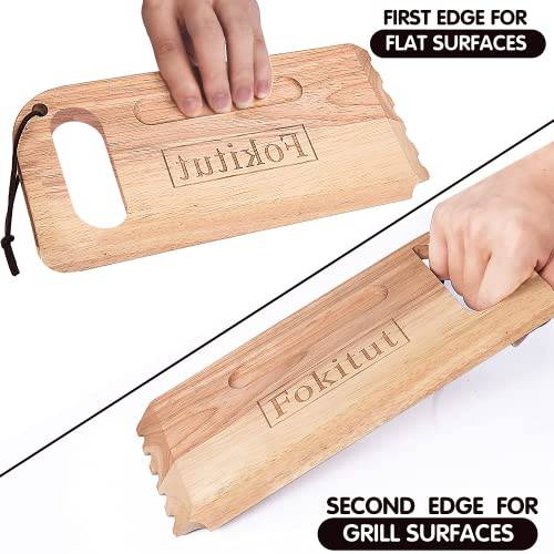 Wood Grill Scraper, Wooden Grill Scraper, Wooden Grill Cleaner Scraper, Wood BBQ Scraper for Grill, Wooden Barbeque Grill Grate Cleaner - Grill Parts America