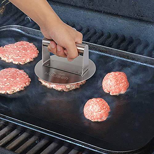 Grillers Choice Griddle Accessories, Flat Top Grill Accessories.Commercial Quality Cast Iron Grill Press and Melting Dome. Griddle Grill Dome for
