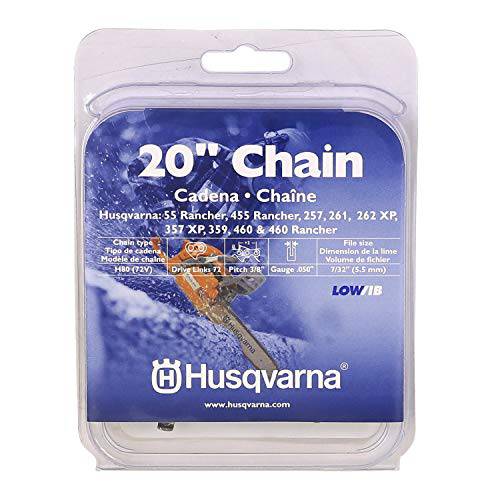 Husqvarna Chainsaw Chain 20" .050 Gauge 3/8 Pitch Low Kickback Low-Vibration - Grill Parts America