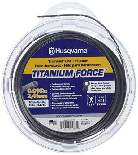 Husqvarna string trimmer line .095-Inch 140ft spool Titanium Force High efficiency Long life Faster acceleration - Grill Parts America