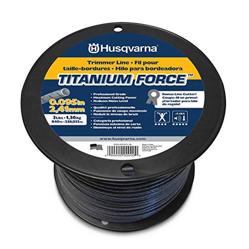 Husqvarna string trimmer line .095-Inch 840ft spool Titanium Force High efficiency Long life Faster acceleration - Grill Parts America