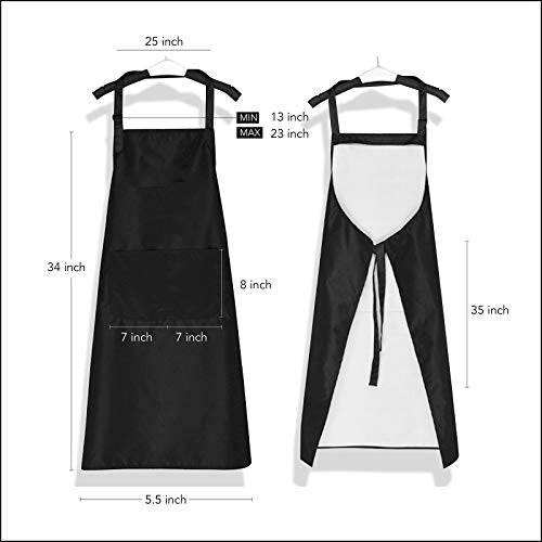 Ihopes Funny Aprons for Men - Black Kitchen Chef Apron with 2 Pockets and Adjustable Neck Strap - Grill Parts America