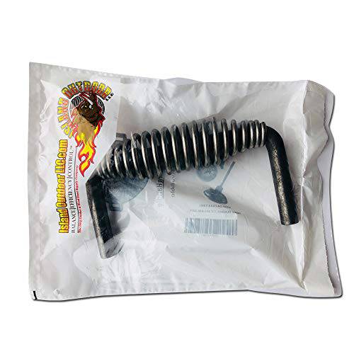 Island Outdoor, LLC 5-3/8" Stainless Spring Handle with 1/2" Steel Rod (6" Wide, 3.5" Tall) - Weld ON - Grill Parts America