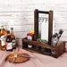 Rustic Wood Tabletop Organizer for Outdoor Dining - Grill Parts America