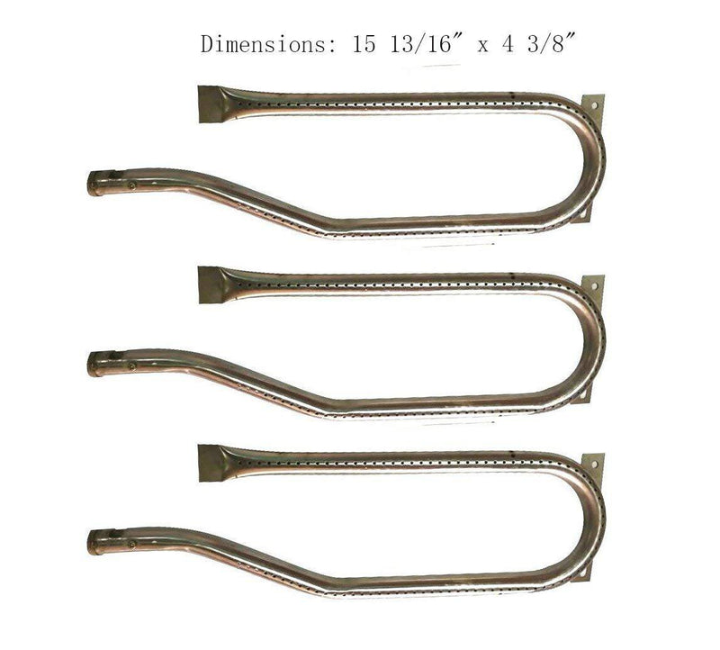 B3361 (3-Pack) Stainless Steel Burner Replacement for Select Jenn-air and Nexgrill Gas Grill Models - Grill Parts America