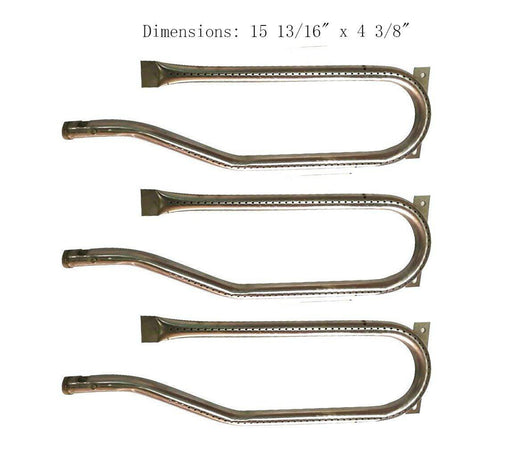 B3361 (3-Pack) Stainless Steel Burner Replacement for Select Jenn-air and Nexgrill Gas Grill Models - Grill Parts America