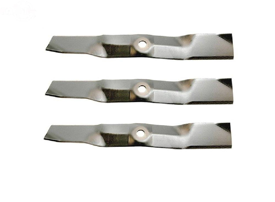 JOHN DEERE Rotary 10291, 3- USA Made Blades M127500 M145476, 99 & Up - Grill Parts America