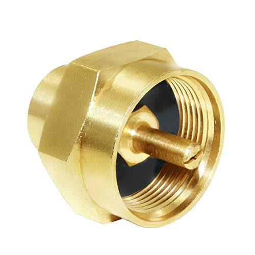 Joywayus 1LB Propane Gas Bottle Refill Adapter, 1/4" NPT Female Universal Fit 1-lb Tank Brass Fitting(Pack of 2) - Grill Parts America