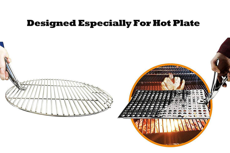 Grill Grate Lifter Gripper,Grill Accessories for Big Green Egg Primo Grill Dome Kamado Joe Charcoal Grill Smoker Louisiana Grill Accessories - Grill Parts America