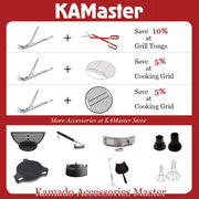 Grill Grate Lifter Gripper,Grill Accessories for Big Green Egg Primo Grill Dome Kamado Joe Charcoal Grill Smoker Louisiana Grill Accessories - Grill Parts America