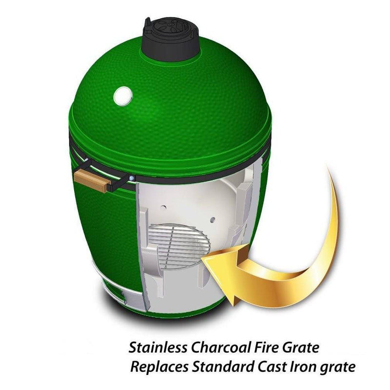 9" BBQ High Heat Stainless Steel Charcoal Fire Grate,Fits Large and Minimax Big Green Egg Fire Grate and Kamado Joe Grill Parts - Grill Parts America