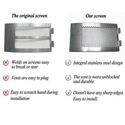 KAMaster Big Green Egg Accessories,Stainless Steel Punched MESH Panel Fits for Medium,Large Big Green Egg Draft Door Kamado Grill Accessories Egg Bottom Vent Replacement Punched Metal Panel - Grill Parts America