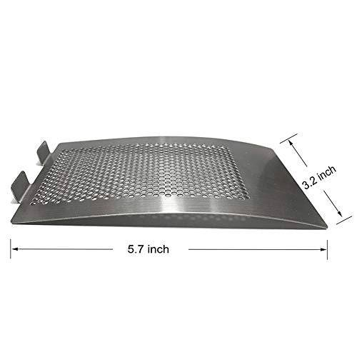 KAMaster Big Green Egg Accessories,Stainless Steel Punched MESH Panel Fits for Medium,Large Big Green Egg Draft Door Kamado Grill Accessories Egg Bottom Vent Replacement Punched Metal Panel - Grill Parts America