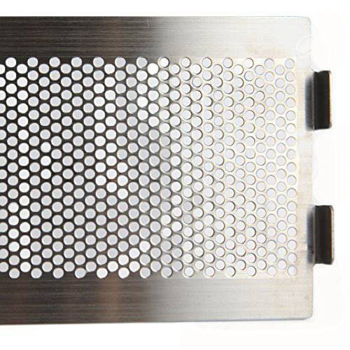 KAMaster Big Green Egg Accessories,Stainless Steel Punched MESH Panel Fits for Medium,Large Big Green Egg Draft Door Kamado Grill Accessories Egg Bottom Vent Replacement Punched Metal Panel - Grill Parts America