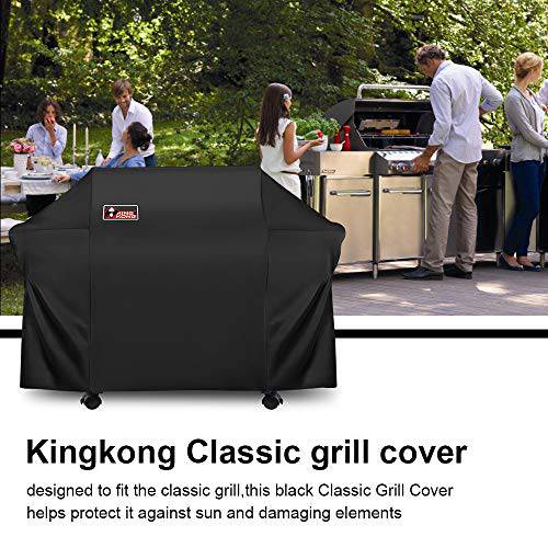 Kingkong 7109 Premium Grill Cover for Weber Summit 600-Series Gas Grills Including Grill Brush and Tongs - Grill Parts America