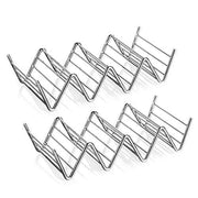 Stainless Steel Taco Holder Stand: 2 Wire Metal Tray Holders - Grill Parts America