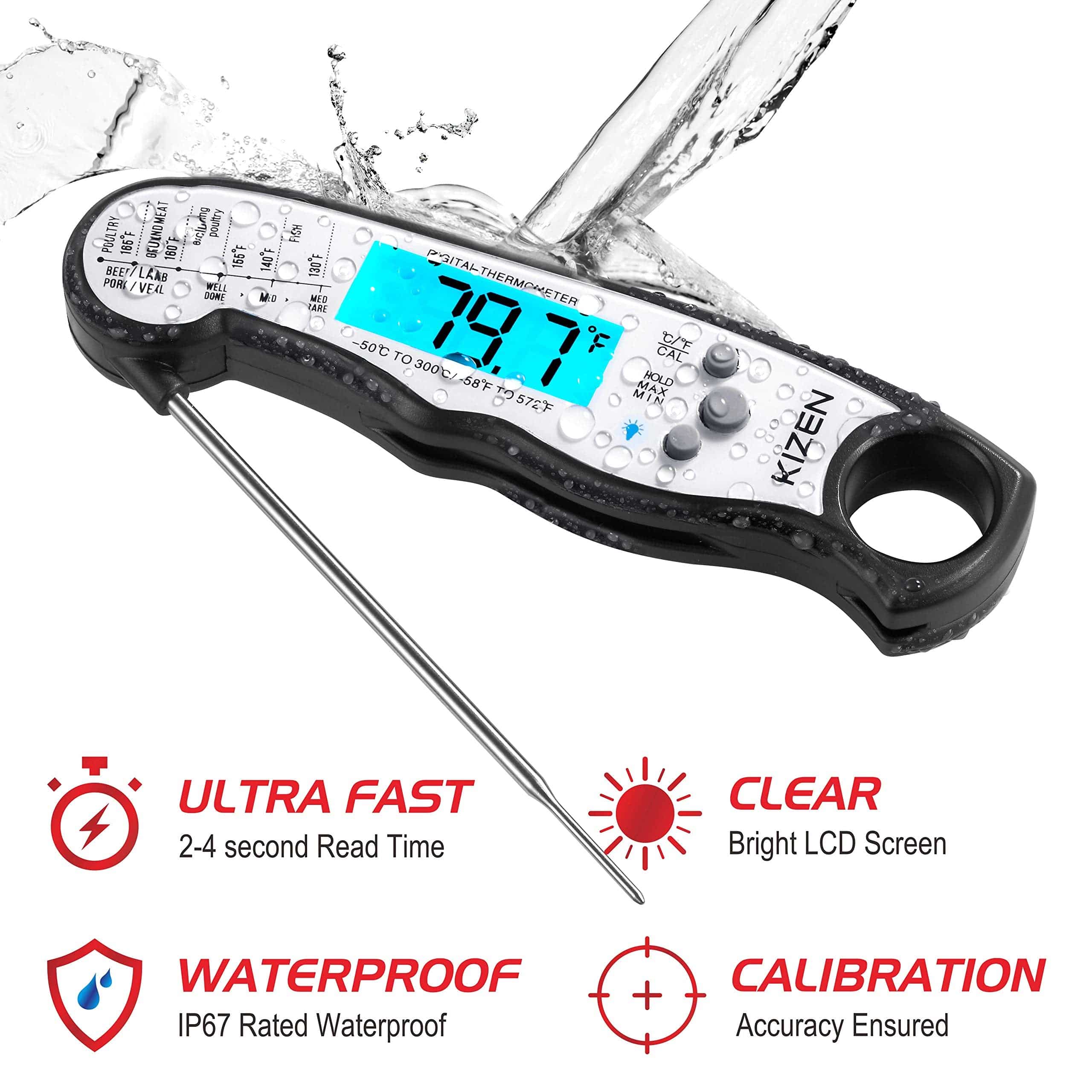Kizen Instant Read Meat Thermometer - Thumbnail 3