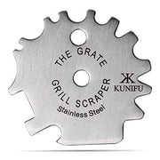 KUNIFU Stainless Steel BBQ Grill Scraper, Grill Grate Gadget Cleaner - Grill Parts America