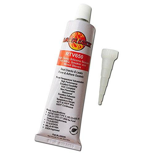 LavaLock RTV 650 F BBQ grill smoker sealer Hi Temp Silicon adhesive 3 oz. ( 2.8 fluid ounce) - Grill Parts America