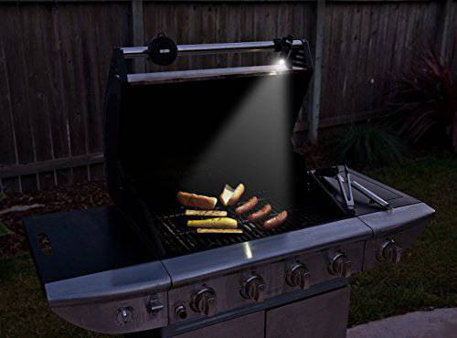 Life Mounts All Weather LED Barbecue Grill Light with Patented Universal Flex Mount (Black) - Grill Parts America
