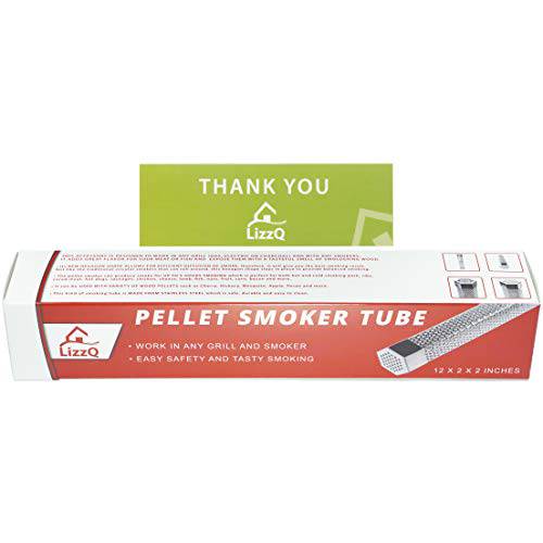 LIZZQ Premium Pellet Smoker Tube 12 inches - 5 Hours of Billowing Smoke - for Any Grill or Smoker, Hot or Cold Smoking - Grill Parts America