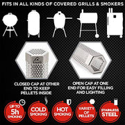 LIZZQ Premium Pellet Smoker Tube 12 inches - 5 Hours of Billowing Smoke - for Any Grill or Smoker, Hot or Cold Smoking - Grill Parts America