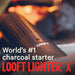 Looft Lighter X | Next Generation Cordless Charcoal Starter | Super Heated air reaches 1200°F in 60 sec | Lights All Fuels: briquettes, Fireplace logs, and More - Grill Parts America