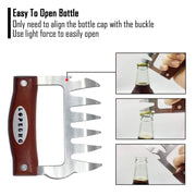 LOPE & NG Meat Handler Shredder Claws Set of 2 - Wood Stainless Steel BBQ Pulled Pork Paws - Grill Parts America