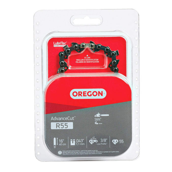 Oregon R55 AdvanceCut Chainsaw Chain for 16-Inch Bar, Fits Stihl,grey - Grill Parts America