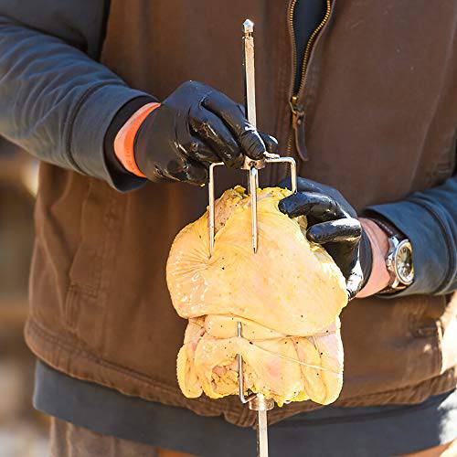 Masterbuilt MB20090719 MES 400 Series Smoker Grill BBQ Accessory Rotisserie Kit with 2 Meat Claws, 1 Regular Spit Rod, and 1 Long Spit Rod - Grill Parts America