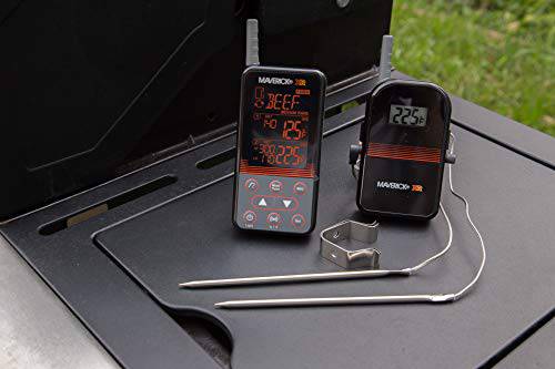 Maverick XR-40 Wireless Extended Range Digital Instant Read Cooking Kitchen Grilling Smoker BBQ Probe Meat Thermometer, Black - Grill Parts America