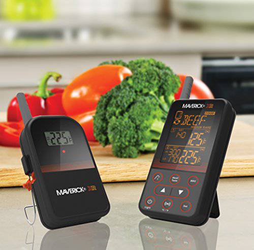 Maverick XR-40 Wireless Extended Range Digital Instant Read Cooking Kitchen Grilling Smoker BBQ Probe Meat Thermometer, Black - Grill Parts America