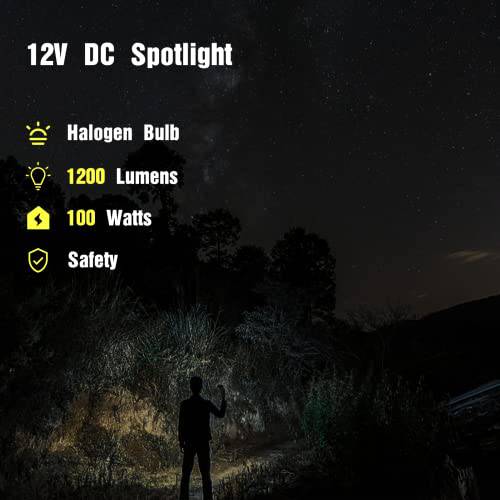 800-2301-0 Max Million III with 12V DC Charger Halogen Bulb Spotlight - Grill Parts America