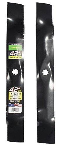 Maxpower 561811B 2 Set of 3-N-1 Blades for 42" Cut John Deere Replaces GX22151, GY20850 - Grill Parts America
