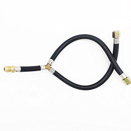 MeTer Star 3/8" Flare Gas Barbecue Grill Connection Flexible Hose Low Pressure Y Splitter Hose Assemly Parts Inlet Pipe for BBQ Stove - Grill Parts America