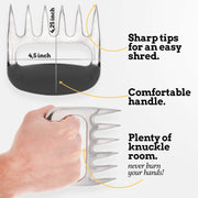Bear Claws Meat Shredder for BBQ - Perfectly Shredded Meat, (Stainless Steel) - Grill Parts America