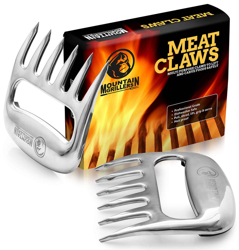 Bear Claws Meat Shredder for BBQ - Perfectly Shredded Meat, (Stainless Steel) - Grill Parts America
