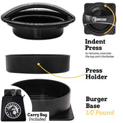 Mountain Grillers Burger Press Patty Burger Maker - Non Stick Hamburger Mold Kit - Grill Parts America