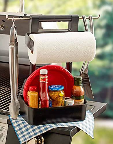 Mr. Bar-B-Q Adjustable Grilling Caddy | Store all your Grilling Accessories in One Place | Roller Towel Holder | Reduce Mess While Grilling - Grill Parts America