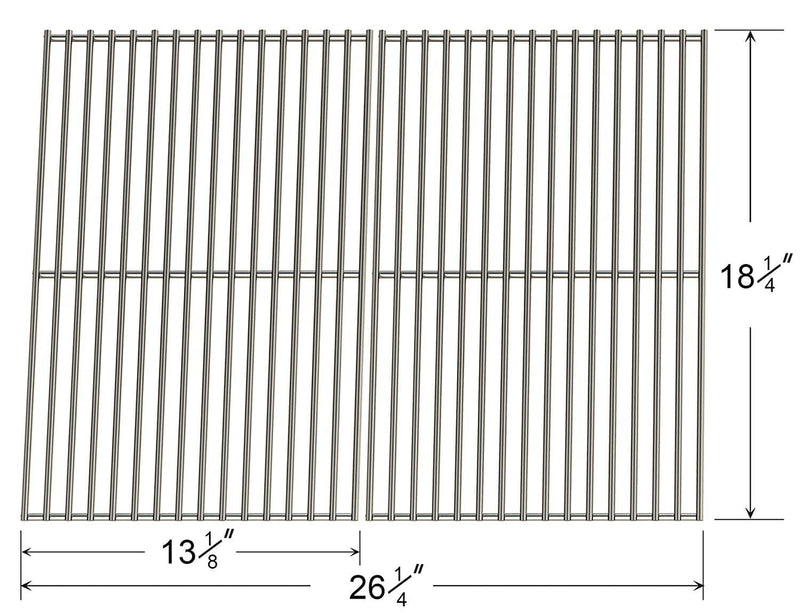 66652 Stainless Steel Cooking Grid for Char-Broil (Set of 2) - Grill Parts America
