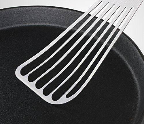 New Star Foodservice 43068 Wood Handle Fish Spatula, 6.5" Blade, Silver - Grill Parts America