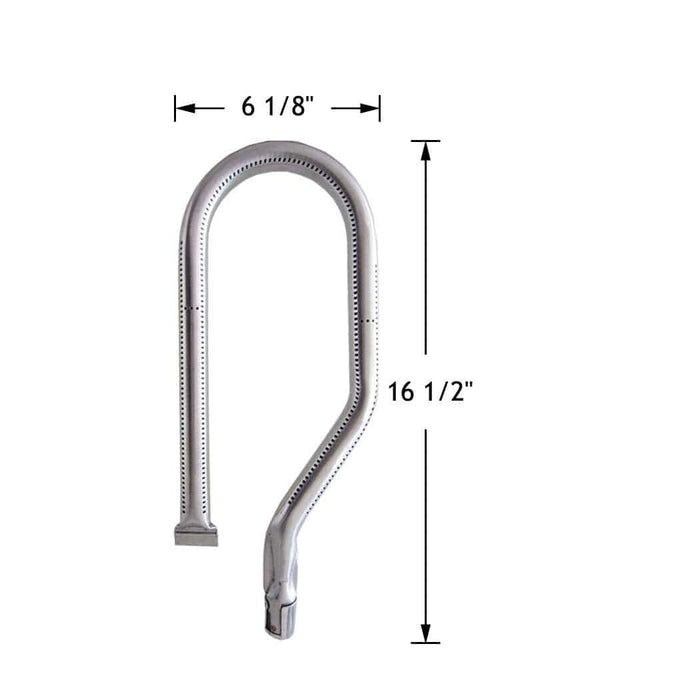 Nexgrill KB881 Stainless Steel Gas Grill Burner 16 1/2 inch x 6 1/8 inch - Grill Parts America