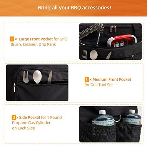 Grill Bag for Weber Q1200 Q1000 Liquid Propane Gas Grill, (Bag Only) - Grill Parts America