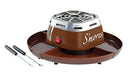 Nostalgia Indoor Electric Stainless Steel S'mores Maker with 4 Compartment Trays for Graham Crackers, Chocolate, Marshmallows and 2 Roasting Forks, Brown - Grill Parts America