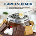 Nostalgia Indoor Electric Stainless Steel S'mores Maker with 4 Compartment Trays for Graham Crackers, Chocolate, Marshmallows and 2 Roasting Forks, Brown - Grill Parts America