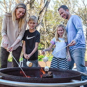 Premium Marshmallow Roasting Sticks, Retracting Smores Sticks for Fire Pit, Campfire Roasting Sticks, Campfire Accessories, Hot Dog Skewers, Camping Gifts, Glamping Gear, Wood & Stainless Steel (Oak) - Grill Parts America