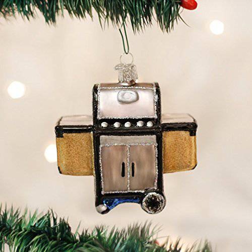 Old World Christmas, BBQ Ballpark Foods Glass Blown Ornaments for Christmas Tree - Grill Parts America