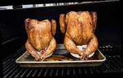 only fire Ceramic Steamer Beer Can Chicken Holder Turkey Roaster Rack for Oven or Grill Barbecue Accessories, Set of 2 (Large+Small) - Grill Parts America