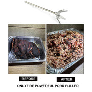 onlyfire 3 Inch Stainless Steel Pork Puller Used with Standard Hand Drill - Grill Parts America